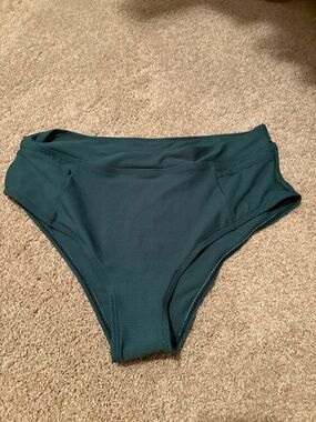 adidas Teal Ribbed Bikini Bottoms